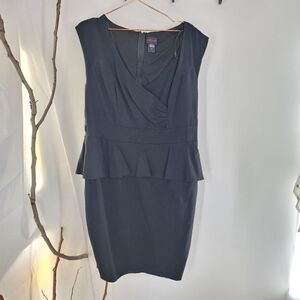 Torrid peplum black wiggle dress